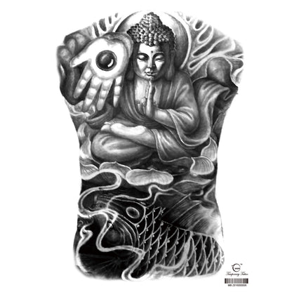 Full Back Tattoo Waterproof Big Picture Tattoo Stickers