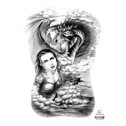 Full Back Tattoo Waterproof Big Picture Tattoo Stickers