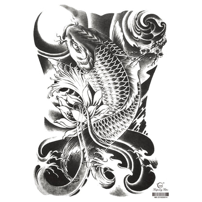 Full Back Tattoo Waterproof Big Picture Tattoo Stickers