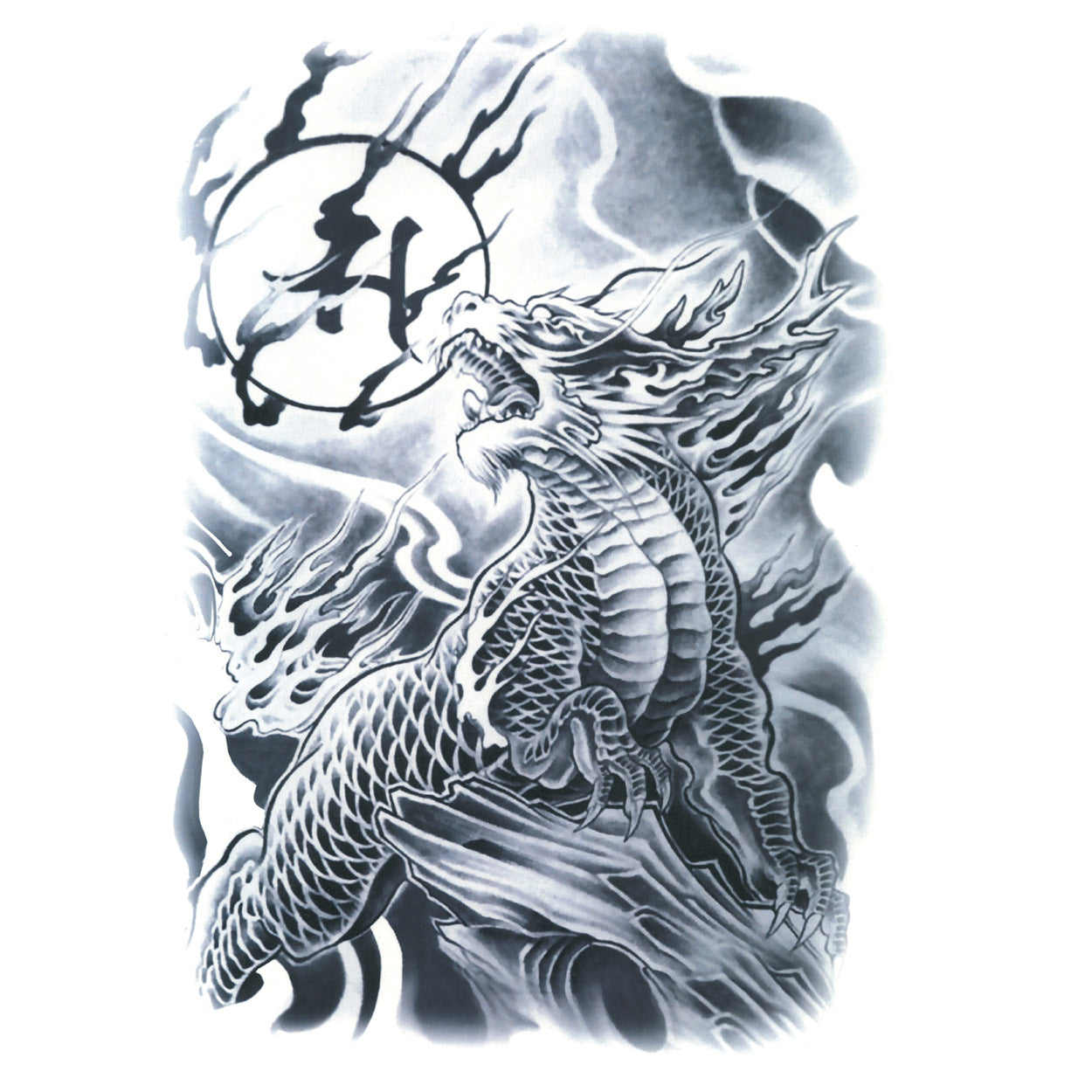 Full Back Tattoo Waterproof Big Picture Tattoo Stickers
