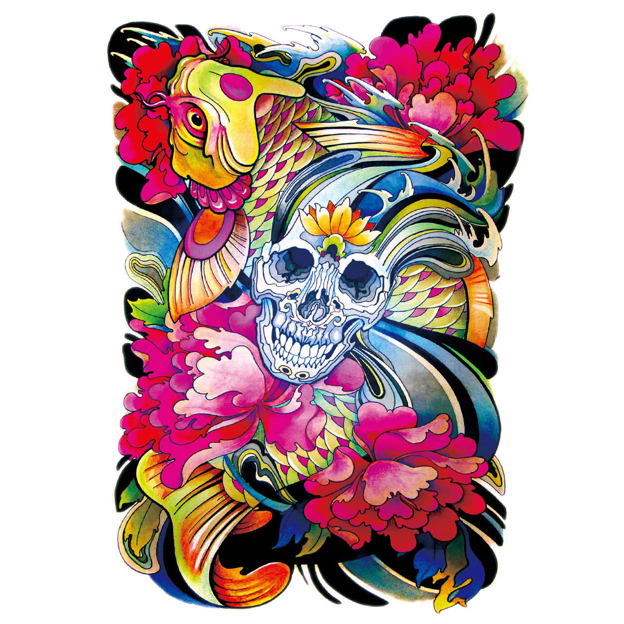 Full Back Tattoo Waterproof Big Picture Tattoo Stickers