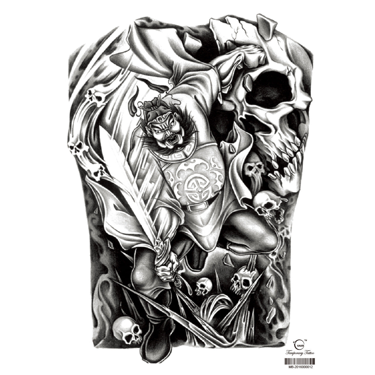 Full Back Tattoo Waterproof Big Picture Tattoo Stickers