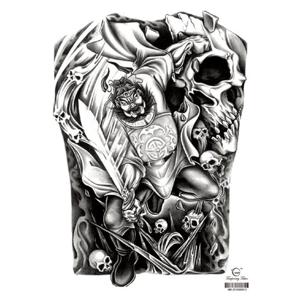 Full Back Tattoo Waterproof Big Picture Tattoo Stickers