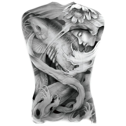 Full Back Tattoo Waterproof Big Picture Tattoo Stickers