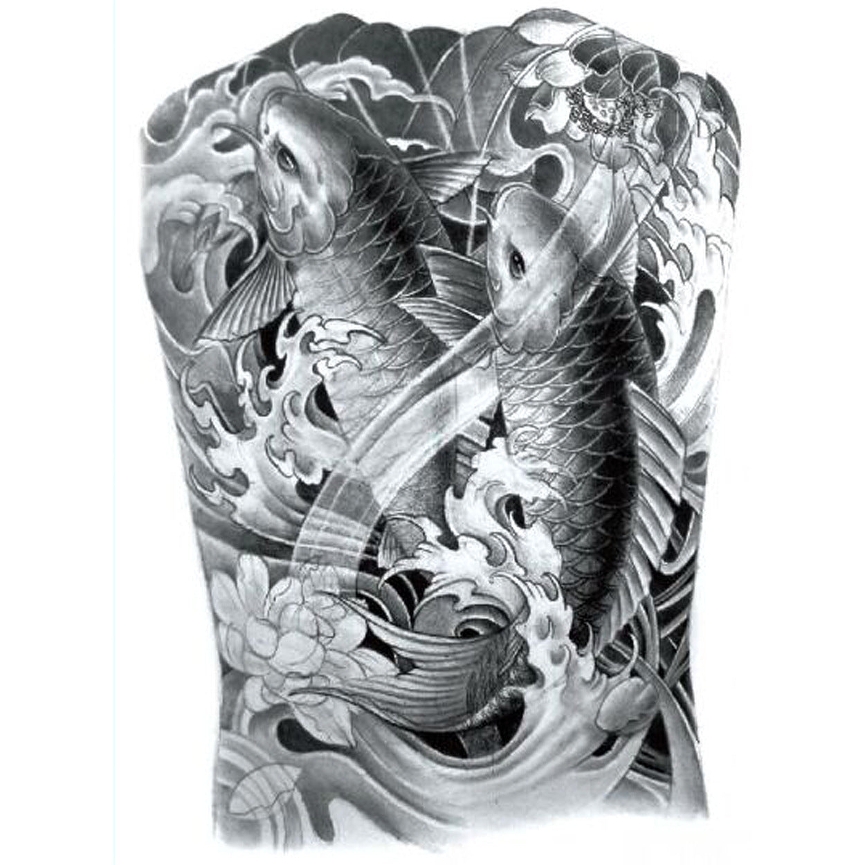 Full Back Tattoo Waterproof Big Picture Tattoo Stickers