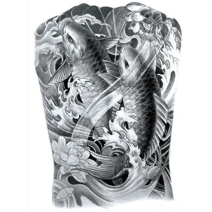 Full Back Tattoo Waterproof Big Picture Tattoo Stickers