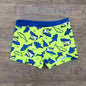 Shark Print Fluorescent Swim Trunks For Boys