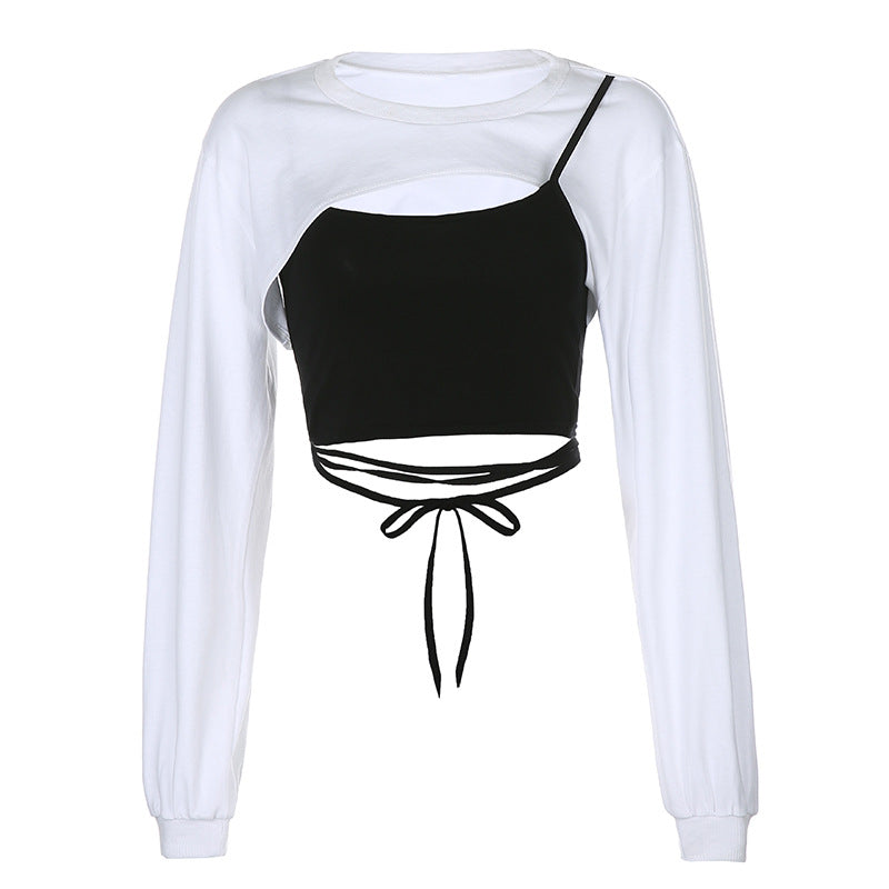 Fake Two T-Shirts With Straps