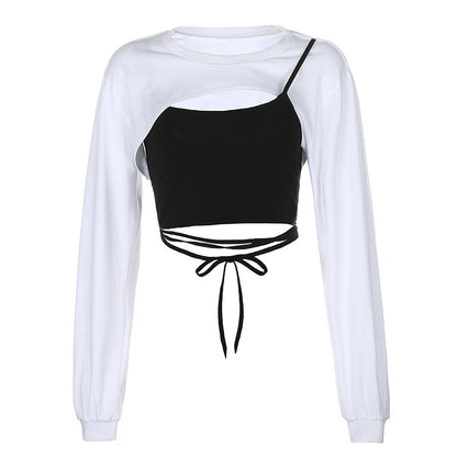 Fake Two T-Shirts With Straps