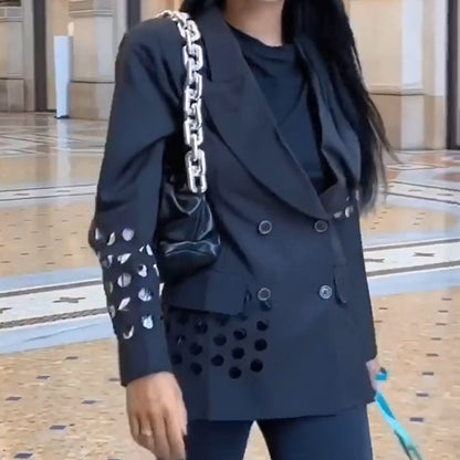 Autumn New Hollow Suit Jacket Women'S Jacket Small Suit