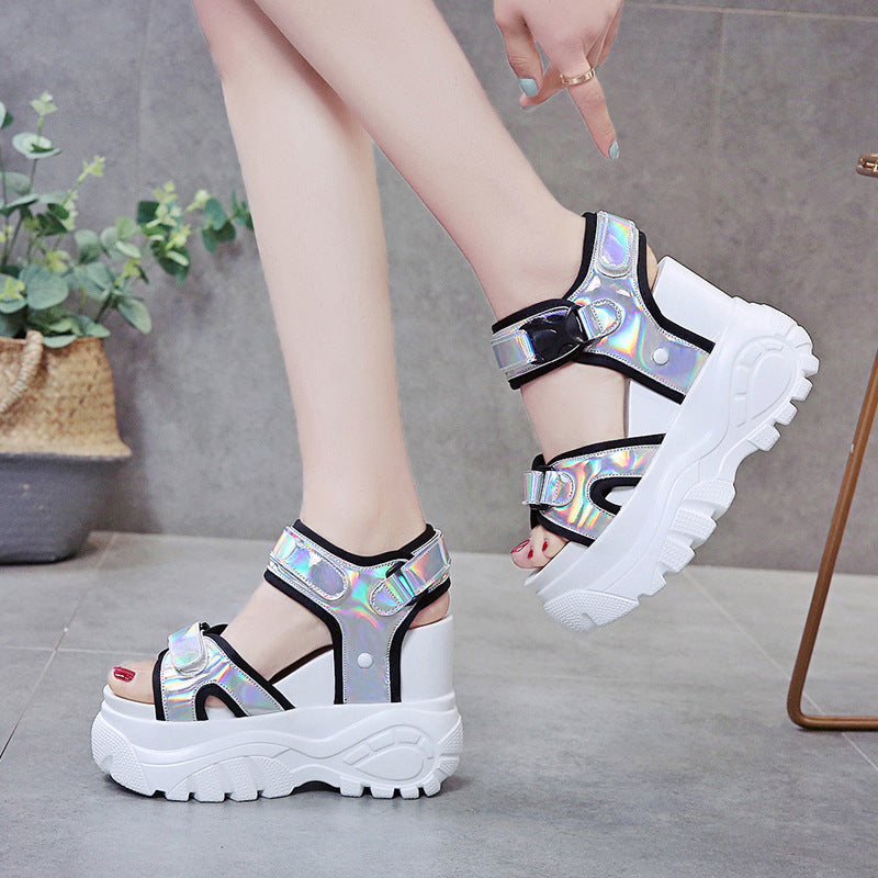 Womens Sandals Shoes Platforms Wedge Supper High Heel Chunky Sandals Thick Bottom