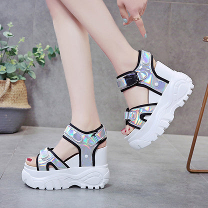 Womens Sandals Shoes Platforms Wedge Supper High Heel Chunky Sandals Thick Bottom