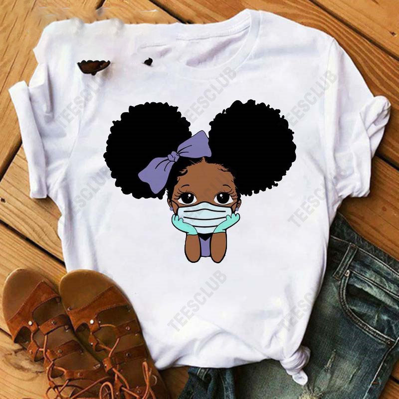Black African Curly Girl T-Shirt