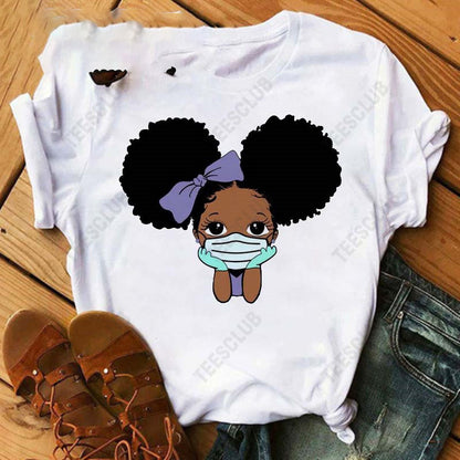 Black African Curly Girl T-Shirt