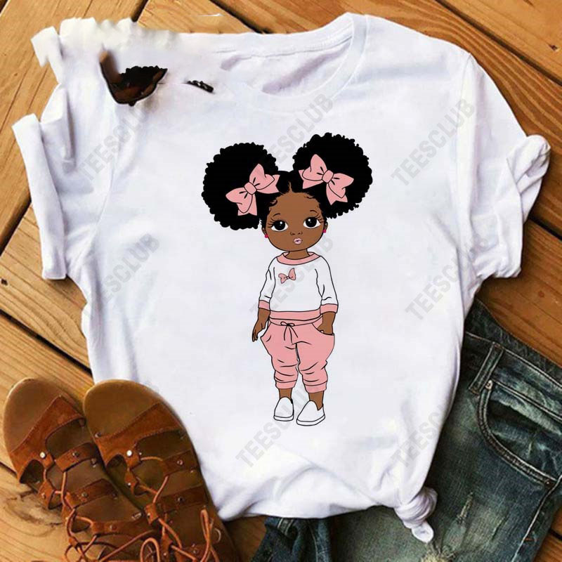 Black African Curly Girl T-Shirt