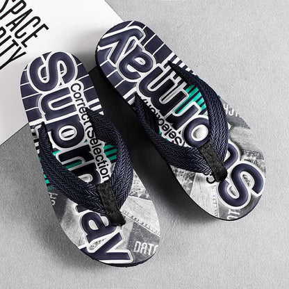 Slippers Men's Korean Style Beach Tide Drags Fashion Outer Wear All-match Non-slip Flip Flops Men