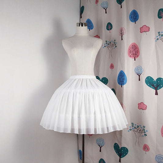 Free shipping Cosplay Fish-bone Short Skirt Lolita Carmen Slip Liner Cute Girls Skirts Adjustable Petticoat