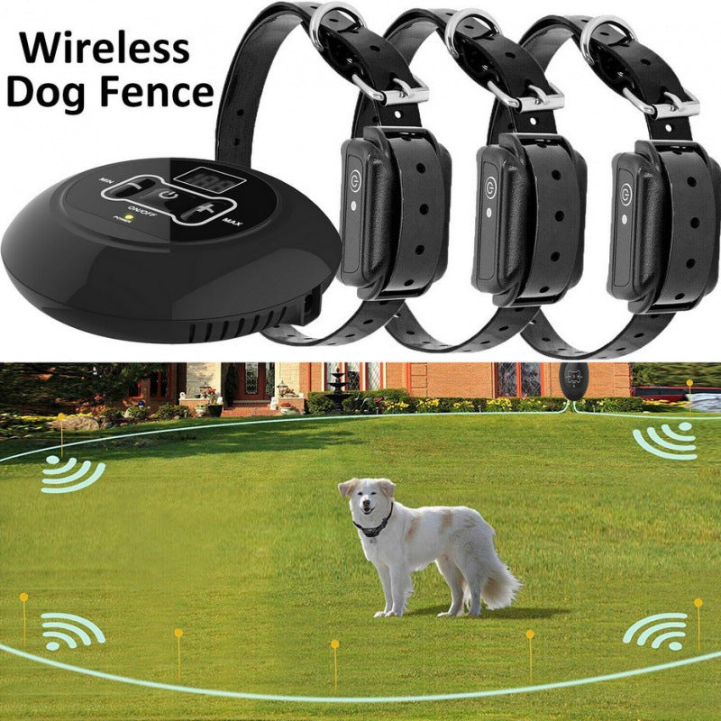 Pet Electronic Fence Training Dog Barking Stopper adjustable range radius from 0 up to 492 ft