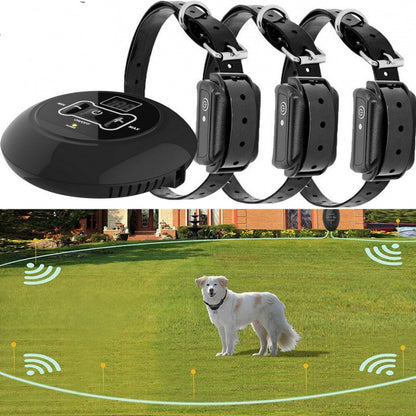 Pet Electronic Fence Training Dog Barking Stopper adjustable range radius from 0 up to 492 ft