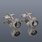Men's Cufflinks Round Copper Shirt Sleeve Nails With Zircon