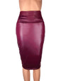 Newly Women High Waist Faux Leather Pencil Skirt Bodycon Skirt Solid Sexy OL Office Skirts