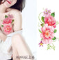 Flower tattoo sticker color sketch tattoo sticker flower peony rose plum tattoo sticker