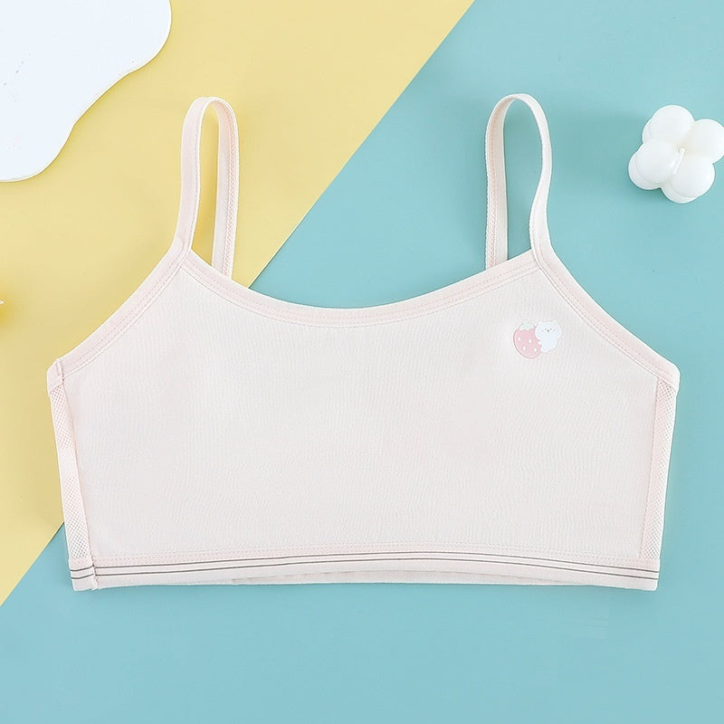 Developmental Girl Bra Adolescent Quilted Cotton Underwear