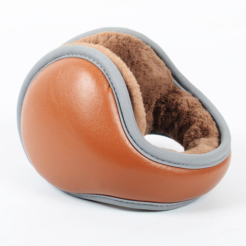 High-grade Leather Earmuffs Rabbit Fur Thickening