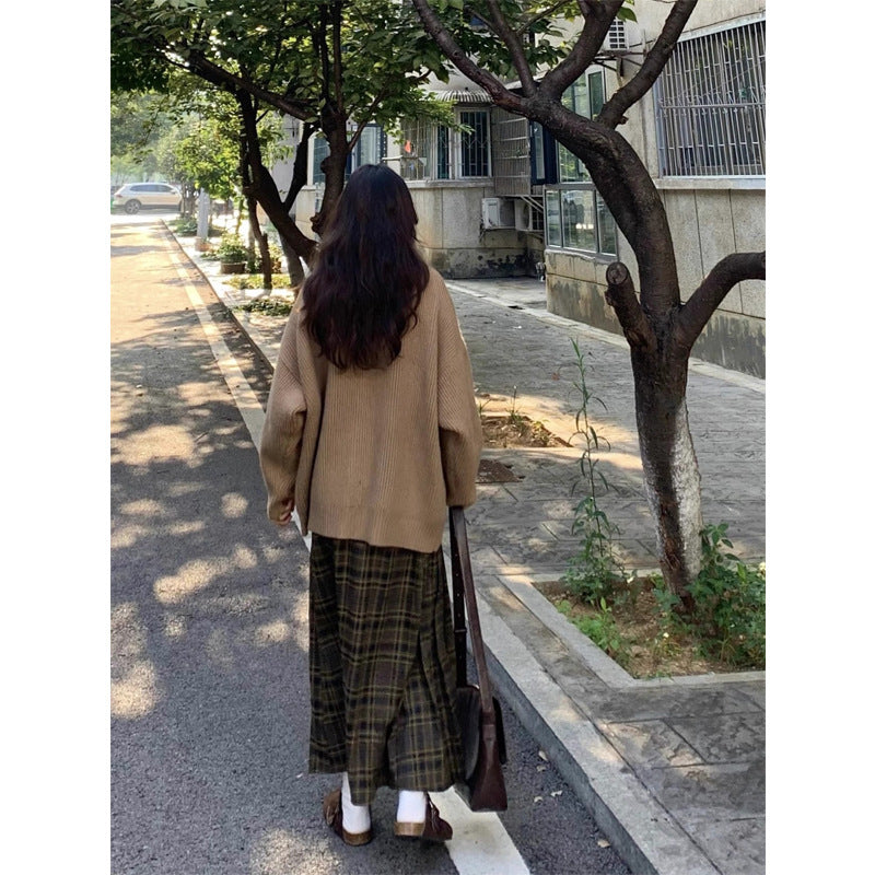 Women's Sweater Skirt Two-piece Suit