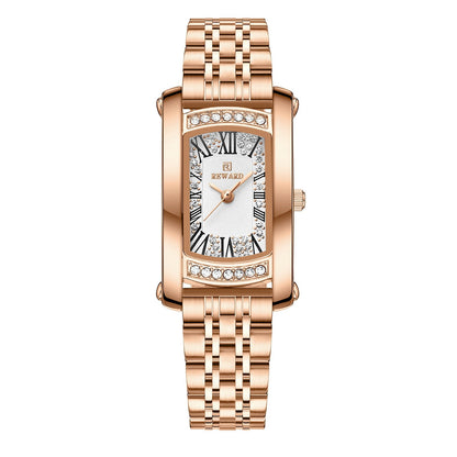 Affordable Luxury Fashion Waterproof Women's Square Quartz Wrist Watch