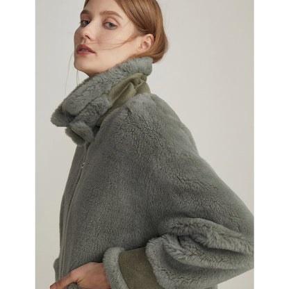 Fashionable Short Silhouette Fur Coat For Women
