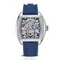 Men's Wine Barrel Type Mechanical Watch Silicone Tape