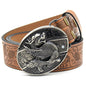 Personality Student Trendy Printing Engraving Smooth Buckle Knife Embossing Belt