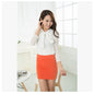 Fashion Women Ladies Sexy Summer Packs Hip Pencil Skirt High Waist Pleated Elastic Slim Mini Skirts for Office Party