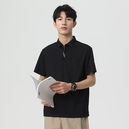 Men's High-end Casual Comfortable Solid Color Short-sleeved Top