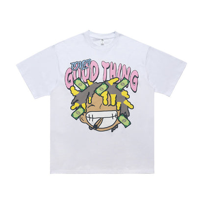 Men's Pure Cotton Street Fun Print Short Sleeve