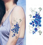 Flower tattoo sticker color sketch tattoo sticker flower peony rose plum tattoo sticker