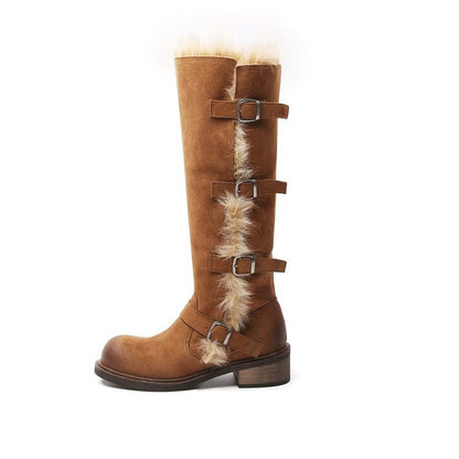Womens Fleece-Lined Tall Snow Boots