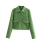All-matching Turn-down Collar Long Sleeve Soft Blazer Jacket