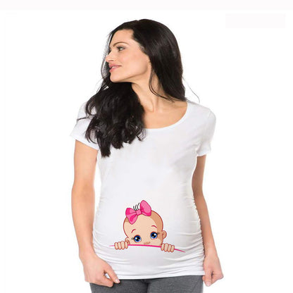 Plus Size Short Sleeve Maternity T-Shirt