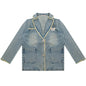 Casual Loose Denim Suit Jacket For Women