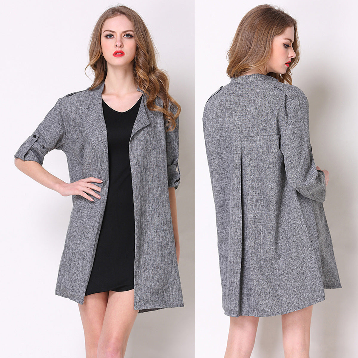 Fashion Loose Plus Size Women's Long-sleeved Windbreaker Women's Jacket