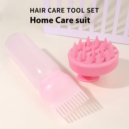 Hair Tools Shampoo Brush Shampoo Bottle Head Cleaning Massage Hair Care Set