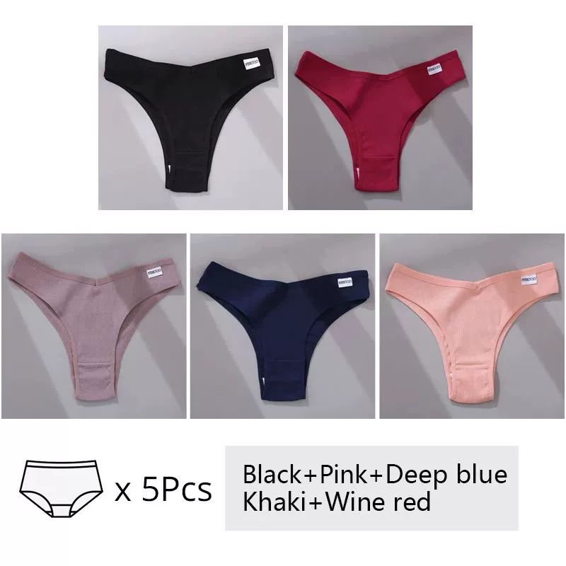5Pcs Set Women Panties Cotton Underwear M-XL Comfo