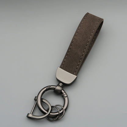 Suede Car Hardware Anti-lost Keychain