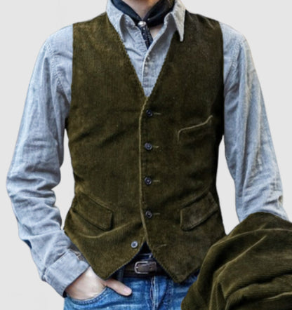 Men’s Corduroy Jacket – Winter Casual Solid Color Warm Blazer Coat