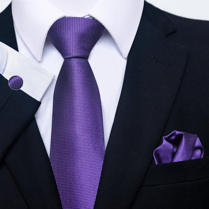 Men's Creative All-match Business Formal Wear Tie Scarf Cuff Buckle Set