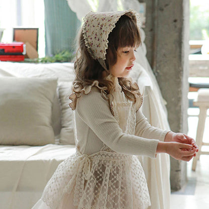 Children Girl Ruffled Sweet Base Shirt