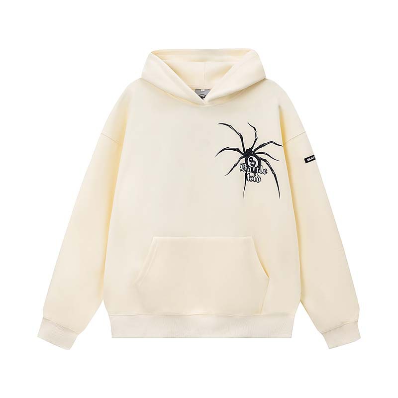 Spider Print Pullover Hoodie For Men