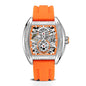 Men's Wine Barrel Type Mechanical Watch Silicone Tape